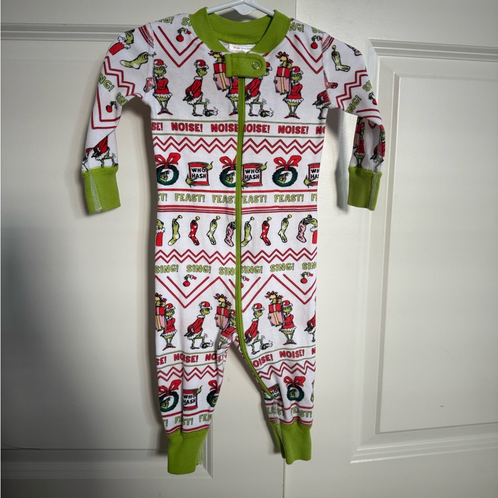 Hanna Andersson Holiday grinch zippy